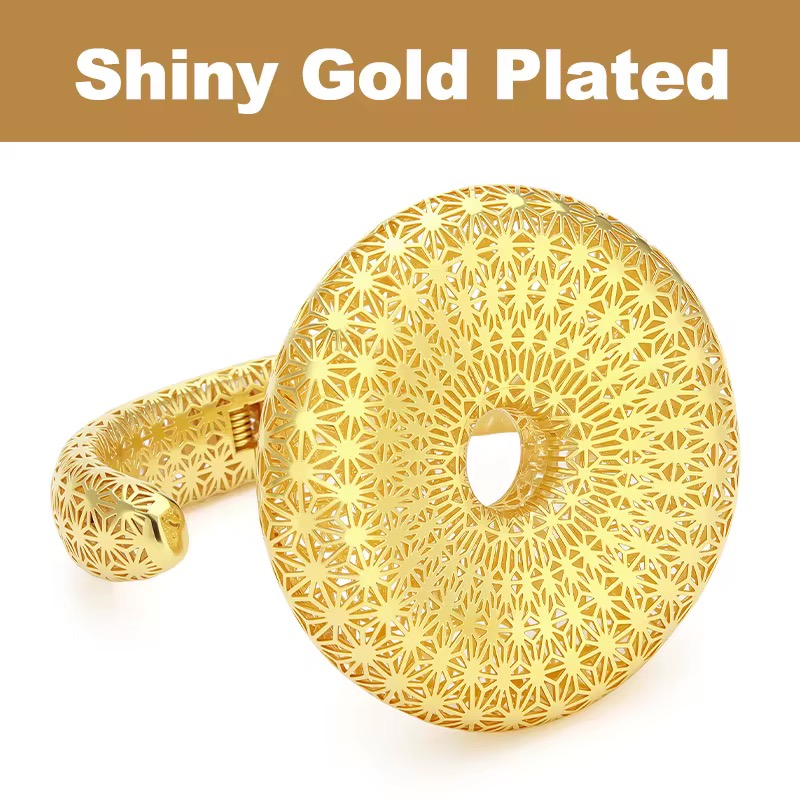 Gold Plated Filigree Disc Bracelet